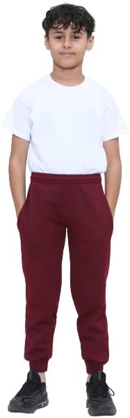KHIM Jogging Trouser Terry Cotton Tracksuit Bottom Pant Kids Unisex Girls Boys Outdoor Activewear