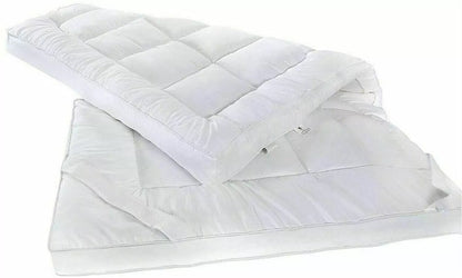 KHIM Mattress Topper (4 inches/10CM) Quilted Extra Deep Hotel Quality Mattress Topper, Breathable and Super Fluffy Mattress Topper Luxury Comfort with Elasticated Straps